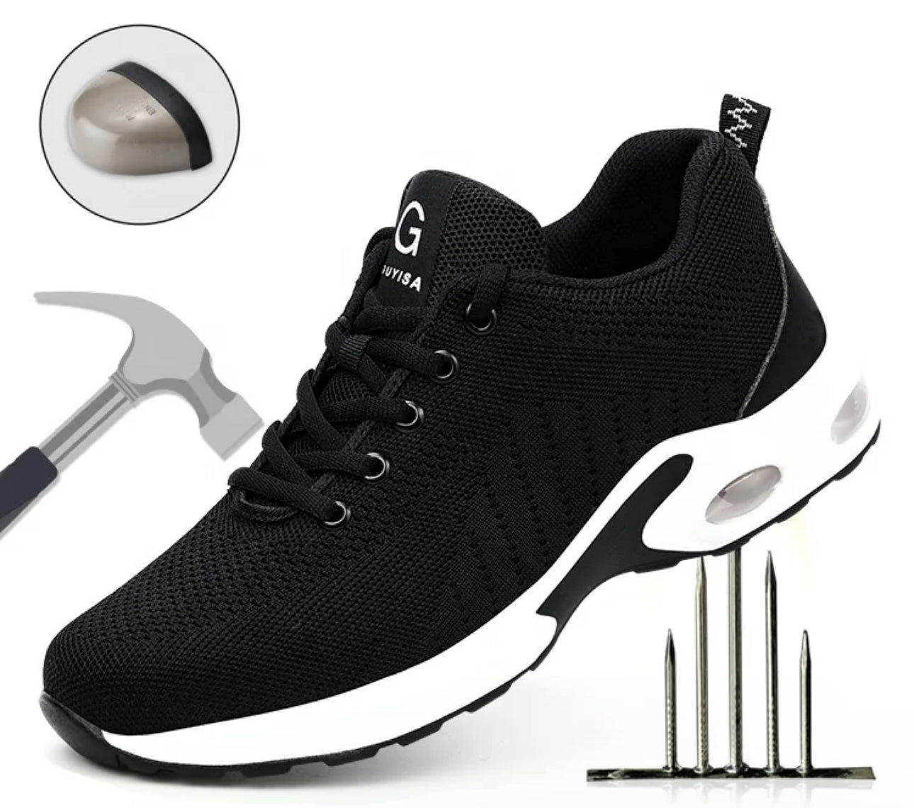 Zapatilla de Seguridad Guyisa 9191 Puntera de Acero Suela de Kevlar Anti Clavos